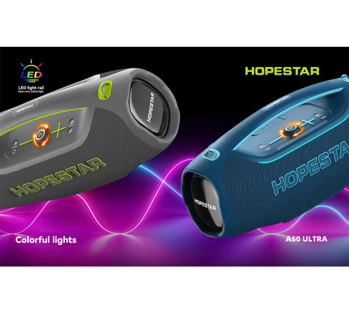 Колонка Bluetooth Hopestar A60 Ultra 450 Вт с микрофоном RGB, IPX6, 30000 мАч