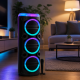 Колонка MS-2076BT-W Bluetooth / Акустична система з мікрофоном / Караоке колонка з LED-підсвічуванням