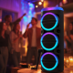 Колонка MS-2076BT-W Bluetooth / Акустична система з мікрофоном / Караоке колонка з LED-підсвічуванням
