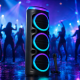 Колонка MS-2076BT-W Bluetooth / Акустична система з мікрофоном / Караоке колонка з LED-підсвічуванням