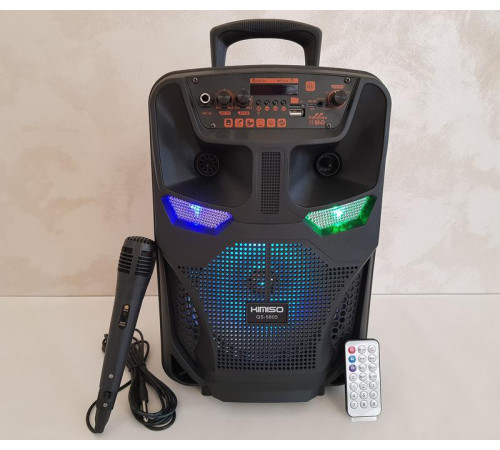 Легкая и функциональная колонка-чемодан Kimiso QS-5805 с микрофоном (USB/BT/FM).