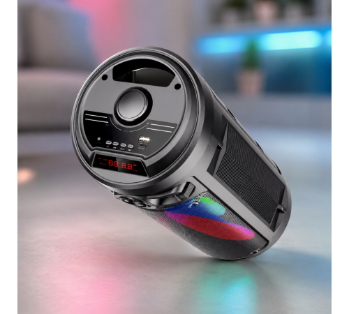 Колонка KTS-2430 Bluetooth / Акустична система з двома 4дюймовими динаміками та бездротовим мікрофоном / Караоке-колонка