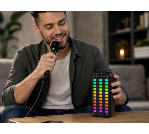 Колонка Bluetooth GTS-1872 Sea V / Акустика з Bluetooth / Музична колонка з RGB підсвічуванням