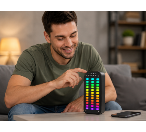 Колонка Bluetooth GTS-1872 Sea V / Акустика з Bluetooth / Музична колонка з RGB підсвічуванням