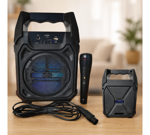 Колонка Bluetooth з динаміком на 6,5 дюйма / Акустика дротовим мікрофоном GTS-1283 30 см