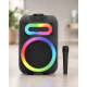 Колонка MS-2082BT-W Bluetooth / Акустична система з RGB підсвічуванням / Колонка + бездротовий мікрофон