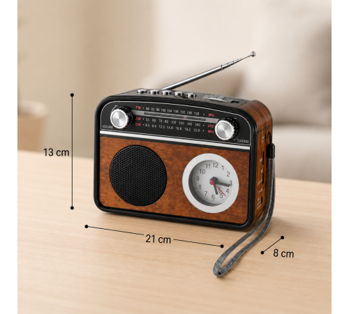 Радіоприймач PR-1002BT / Радіоприймач з годинником та Bluetooth