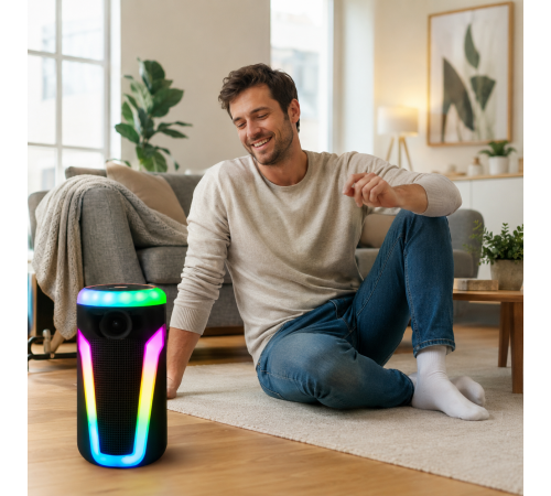 Колонка-Bluetooth 4 дюйма MS-3638BT 40 см / Акустична систем з Bluetooth / Колонка з RGB підсвічуванням
