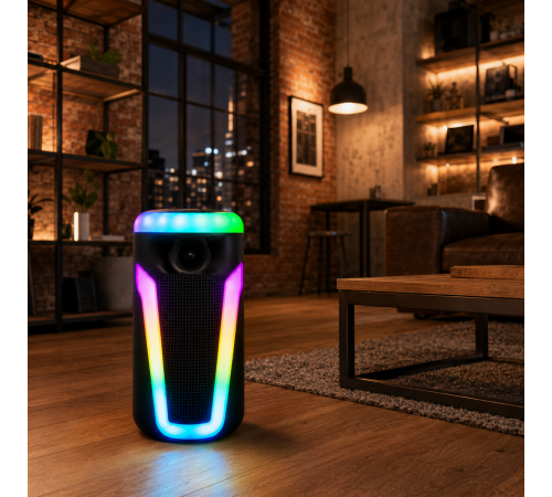 Колонка-Bluetooth 4 дюйма MS-3638BT 40 см / Акустична систем з Bluetooth / Колонка з RGB підсвічуванням