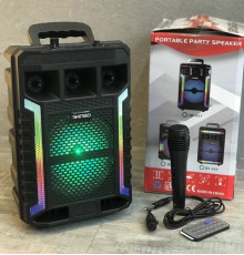 Портативная колонка Kimiso QS-627 с микрофоном и светомузыкой