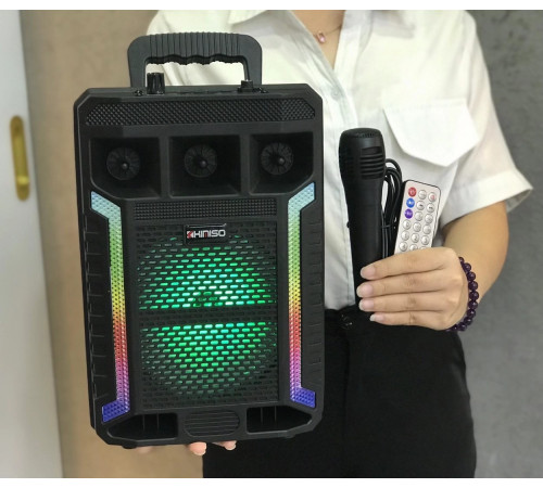 Портативная колонка Kimiso QS-627 с микрофоном и светомузыкой