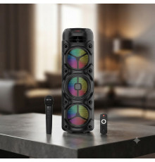 Колонка з мікрофонами ZQS8308 / Колонка Bluetooth / Акустична система на три динаміки