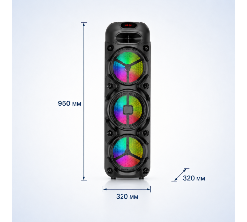 Колонка з мікрофонами ZQS8308 / Колонка Bluetooth / Акустична система на три динаміки