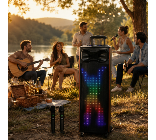 Портативная колонка T8 / Акустична колонка UKC T8 Pro / Bluetooth, FM, Karaoke акустическая система