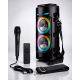 Портативна Bluetooth-колонка Sing-e ZQS4239 з LED-підсвічуванням / Бездротова колонка для вечірок з мікрофоном 30W