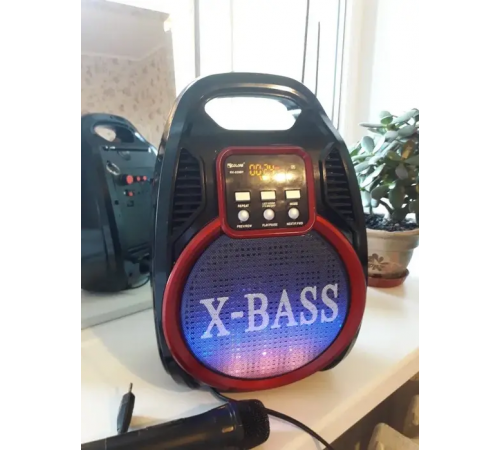 Колонка Golon RX 810 с микрофоном - портативная Bluetooth колонка с радио и светомузыкой