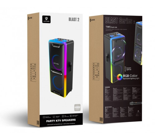 Колонка Bluetooth LENYES BLAST 2 (BT 5.3) 450W RGB TWS 6000mAh (530x485x1265мм) за 26460 грн