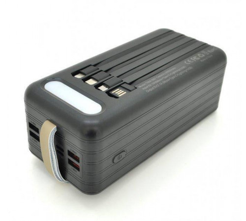 Павер банк 60000 Power Bank 22.5W з ліхтарем із проводками