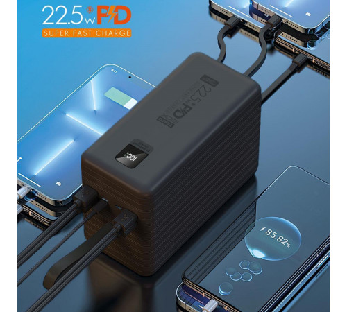 Повербанк на 120000 mAh с LED фонариком и быстрой зарядкой 22.5W для роутера модема интернета WiFi