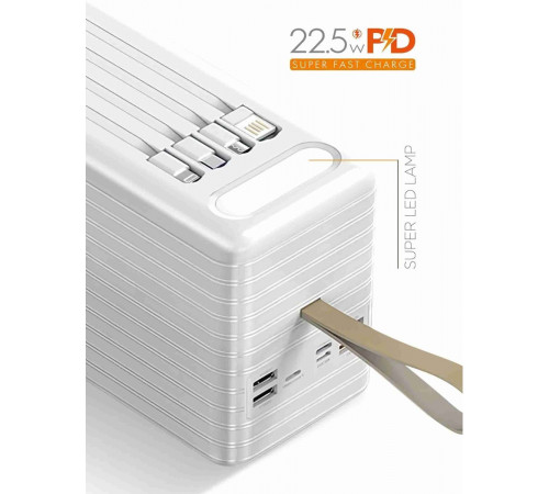 Повербанк на 120000 mAh с LED фонариком и быстрой зарядкой 22.5W для роутера модема интернета WiFi