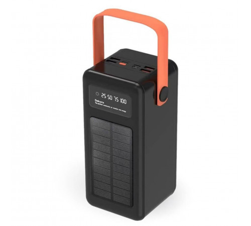Павербанк із ліхтарем і проводами Портативний зарядний пристрій ACL PW-53 Fast PowerBank 80000 мА·год