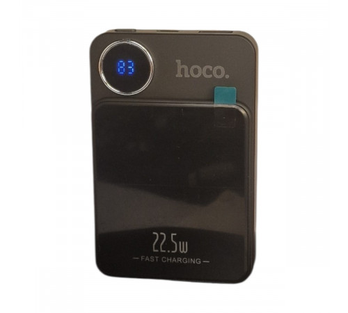 Павербанк Hoco Magsafe Powerbank 10000 мА·ч магнитный беспроводное c дисплеем маленький карманный черный