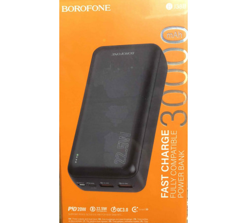 Моб. Зарядка POWER BANK BOROFONE 30000MAH BJ 38B/ 1790 (30) за 1755 грн