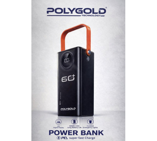 Портативная мобильная батарея Powerbank POLYGOLD PW 118 60000mAh (10) за 3600 грн