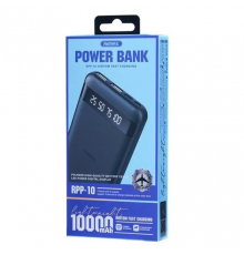 Power bank Remax RPP-10 10000 mAh с дисплеем повербанк 2xUSB Black (60)