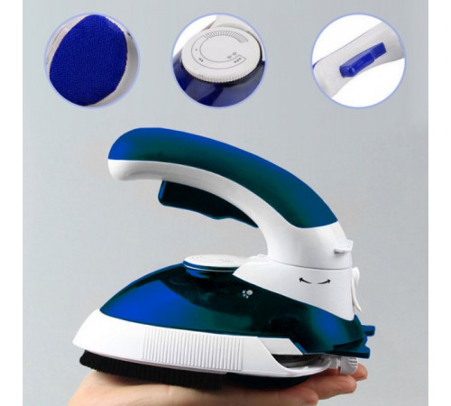 Ручной паровой отпариватель Mini Steam Iron HT-558B - компактный дорожный паровой утюг с щеткой