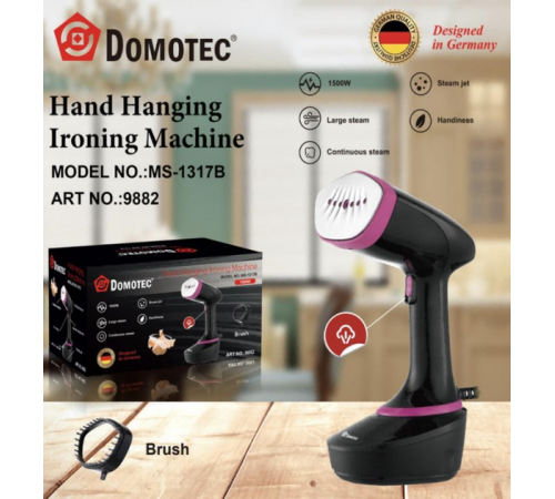 Вертикальний відпарювач Domotec MS1317B ручний 1500 Вт об'ємом 400 мл за 915 грн