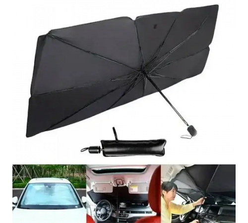 Автомобильный солнцезащитный зонт для лобового стекла SunShield 80 *140 см WL- 2391 (50) за 252 грн