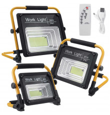 Акумуляторний прожектор із сонячною панеллю Work Light 50W + POWER BANK