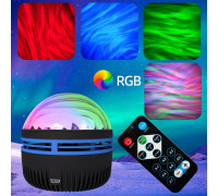 Ночник-проектор RGB и пульт ДУ, от USB, AT-0 / Светодиодная лампа
