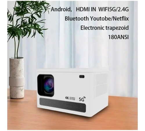 Умный проектор 4K, 4 ядра, X6 Android 10, Wi-Fi, 2K видео, Full HD 1080P, мини-проектор для домашнего кинотеатра