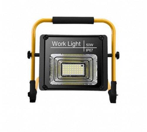 Аккумуляторный прожектор с солнечной панелью Work Light 50W + POWER BANK