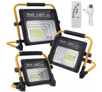Акумуляторний прожектор із сонячною панеллю Work Light 50W + POWER BANK