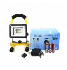 Прожектор світлодіодний ліхтар на акумуляторах Flood Light Outdoor LED W804 30W