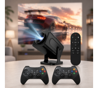 Професійний смарт-проектор 36000 ігор / Домашній кінотеатр HCS350 pro AND HA-196 / Смарт-проектор + Wi-Fi 5G, Bluetooth, HDMI, Android 12+ 2 геймпади