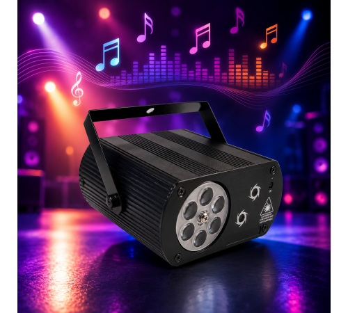 Лазерный внутренний RGB проектор/Stage Lighting с пультом / Лазерная установка-проектор
