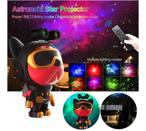 Проектор зоряного неба у вигляді собаки Nebula Dog Projector із 2 лазерами з пультом від USB за 1118 грн