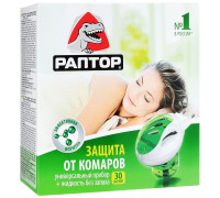Набор фумигатор с жидкостью 30 ночей от комаров Раптор