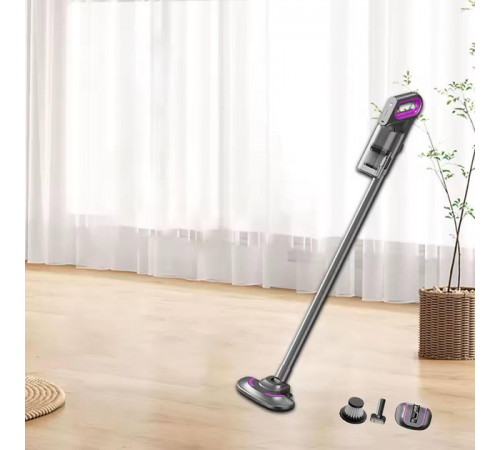 Ручний вертикальний пилосос Mite Remover 2в1, бездротовий пилосос на акумуляторі сірий XL-1153 за 1186 грн