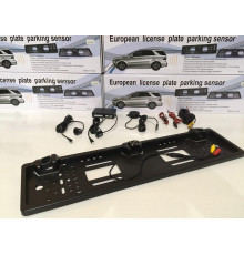 Рамка для автономера с камерой и парктроником ART-5429 Car Cam+Parking Sensor (20 шт/ящ)