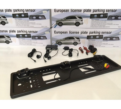 Рамка для автономера с камерой и парктроником ART-5429 Car Cam+Parking Sensor (20 шт/ящ) за 1242 грн
