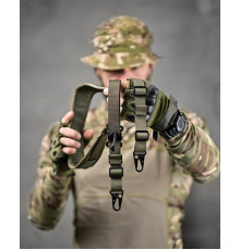 2х двоточковий ремінь збройовий cordura oliva ДЛ6323