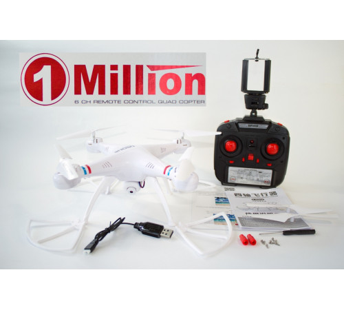 Квадрокоптер 1 000 000 (1million) з WiFi камерою, радіокерований, білий
