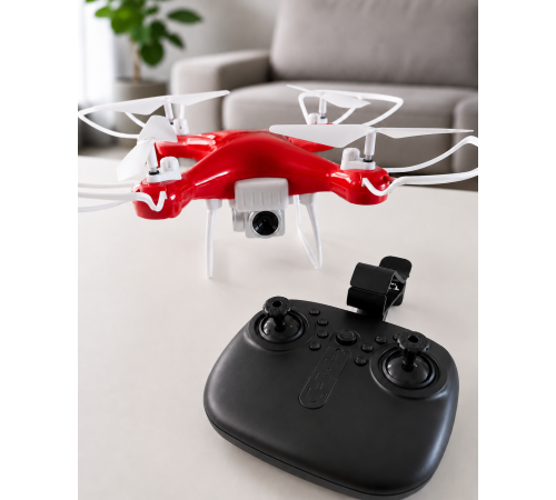 Квадрокоптер з камерою та пультом керування / Дрон зі стабілізацією Drone X8 Червоний