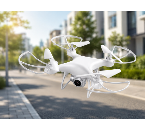 Квадрокоптер з камерою та пультом керування / Дрон зі стабілізацією Drone X8 Білий