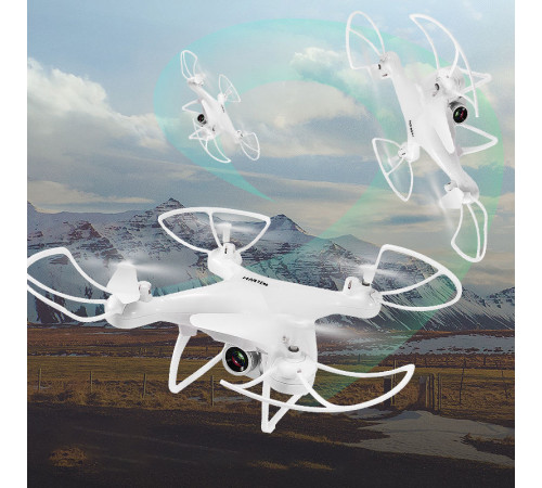 Квадрокоптер з камерою та пультом керування / Дрон зі стабілізацією Drone X8 Білий